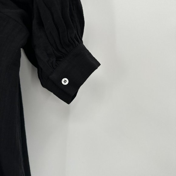 Pomander Place by Tuckernuck Black Gauze Millie Dress sz S Mini Length Swing - Picture 8 of 9